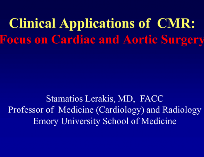 Clinical Applications of CMR
