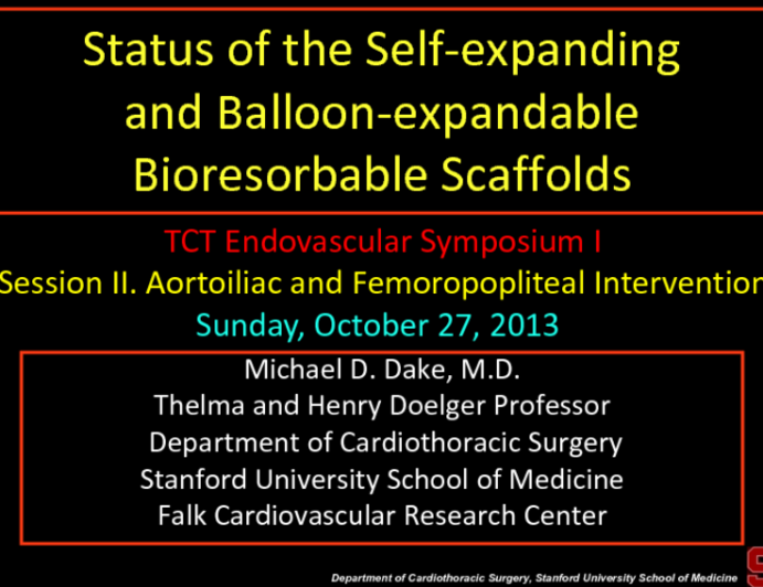 Status of the Self-Expanding and Balloon-Expandable Bioresorbable Scaffolds