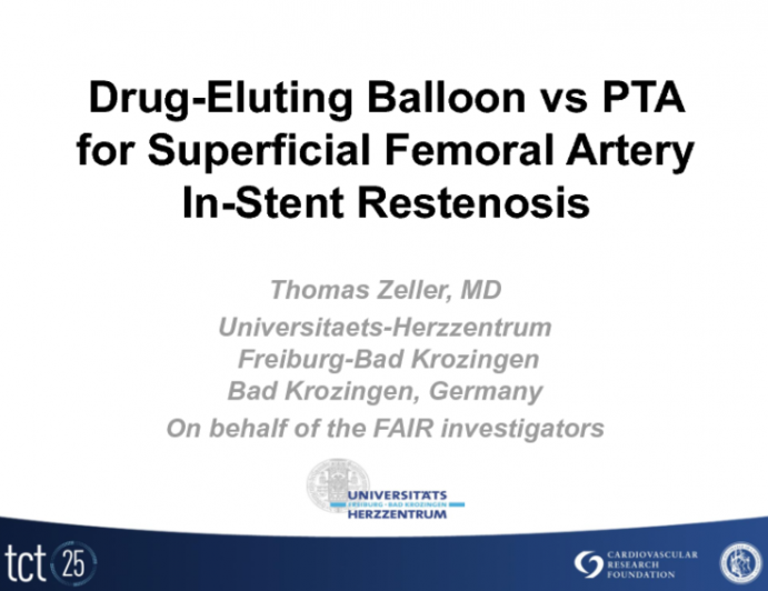 Drug-Coated Balloons in the Management of SFA In-Stent Restenosis: The FAIR Randomized Trial