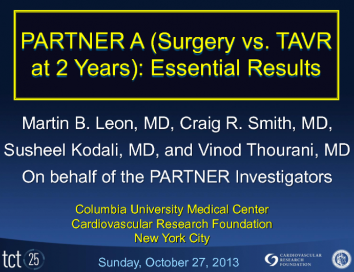 PARTNER A (Surgery vs. TAVR at 2 Years): Essential Results