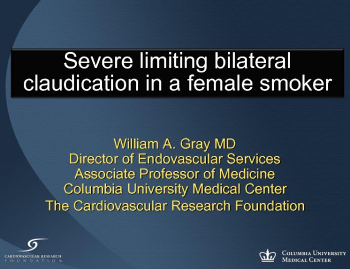 Case 1: Severe, Limiting Bilateral Claudication in a 57-Year-Old Female Previous Smoker