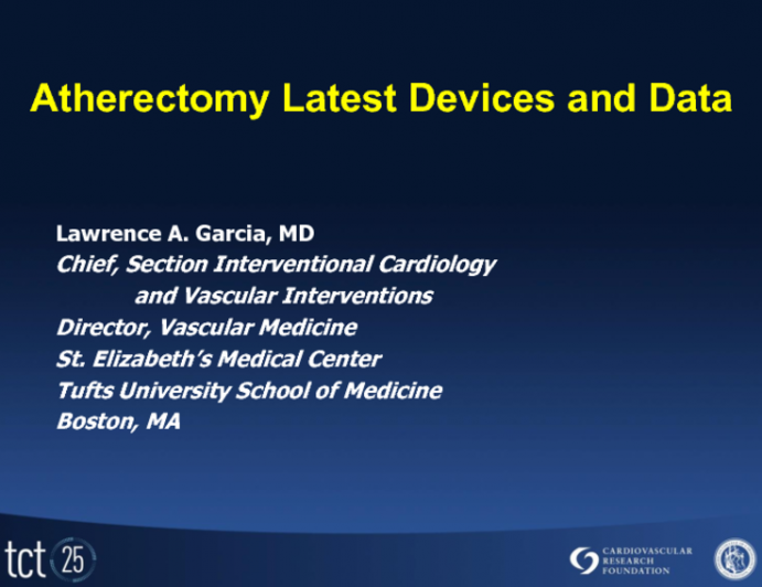 The Data-Driven Role of Atherectomy in SFA Disease Today and Tomorrow: LIBERTY 360 and the JET Registry