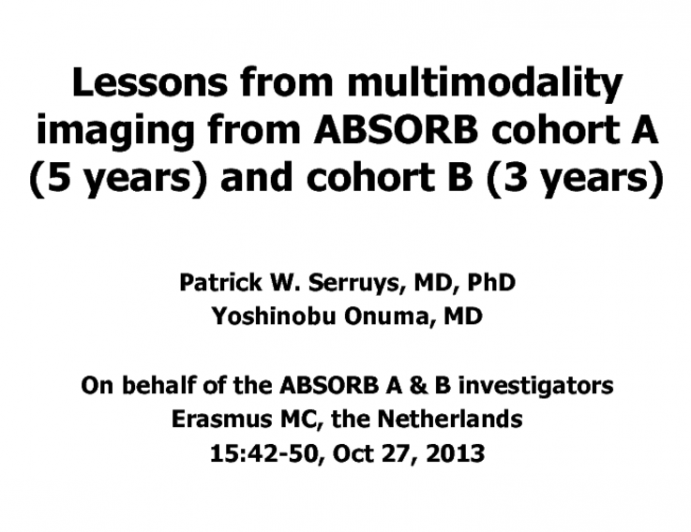 Lessons from Multimodality Imaging from ABSORB Cohort A (5 Years) and Cohort B (3 Years)