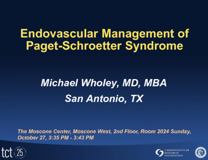 Endovascular Management of Paget-Schroetter Syndrome