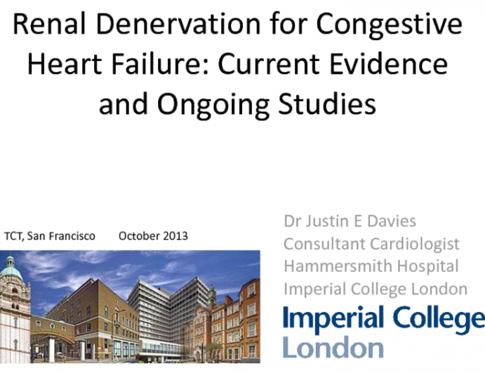 Renal Denervation for Congestive Heart Failure: Current Evidence and Ongoing Studies