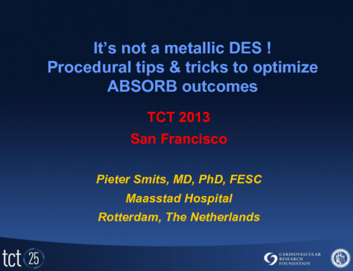 It's Not a Metallic DES! Procedural Tips and Tricks to Optimizing ABSORB Outcomes