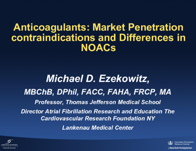 Current Use Patterns of Chronic Oral Anticoagulation: Penetration, Agent Selection, Complications, and Defining the Anticoagulant Ineligible Patient
