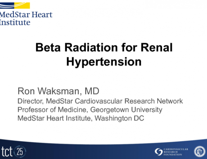 Beta-Radiation for Renal Denervation (Best Medical)