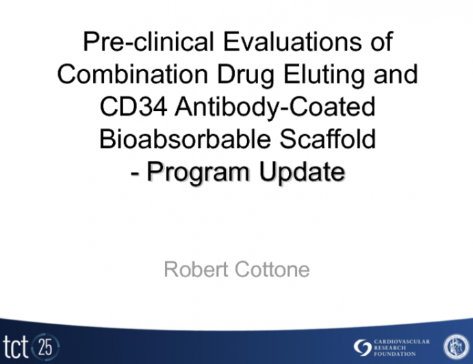 Progress with a Fully Drug-Eluting Bioresorbable Scaffold with EPC-Capture Technology
