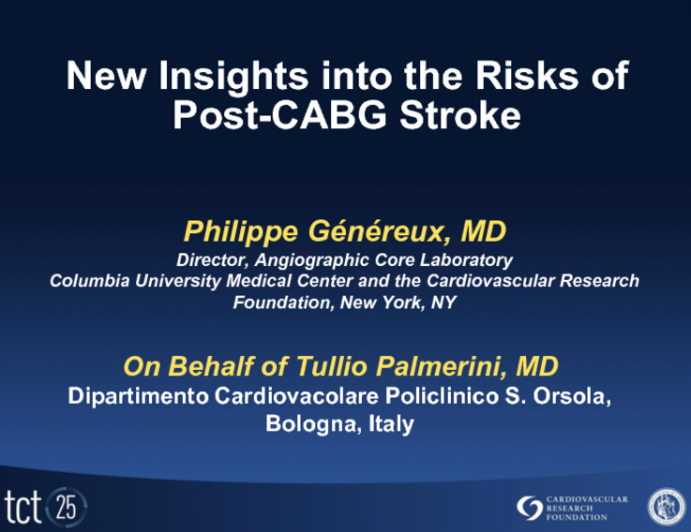 New Insights into the Risks of Post-CABG Stroke