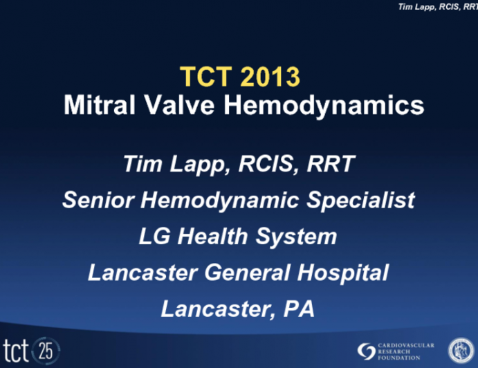 Hemodynamics and Interactive Calculations for Mitral Stenosis and Mitral Regurgitation using the “John Madden” Telestrator