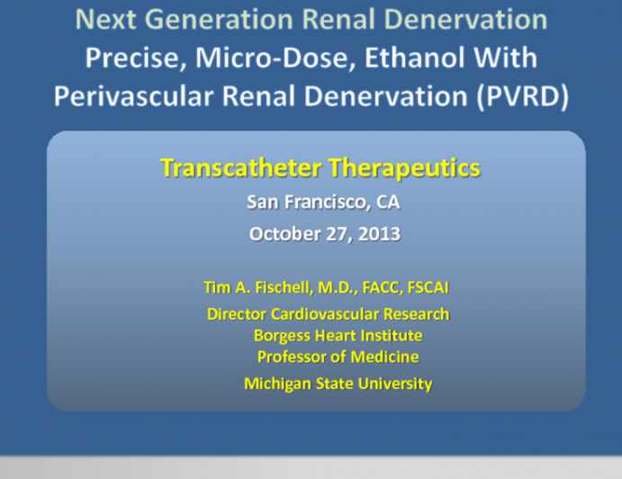 Ethanol Injection for Renal Denervation (Ablative Solutions)