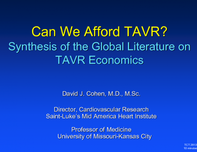 A Synthesis of the Global Literature on TAVR Cost-effectiveness