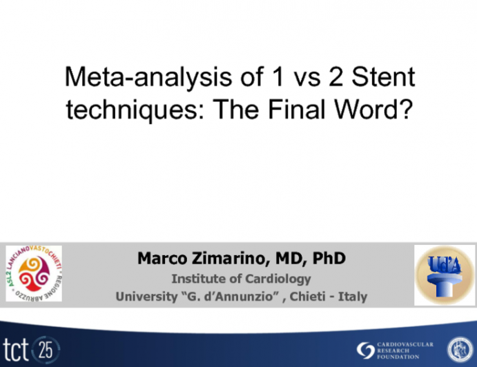 Meta-analysis of 1 vs 2 Stent Techniques: The Final Word?