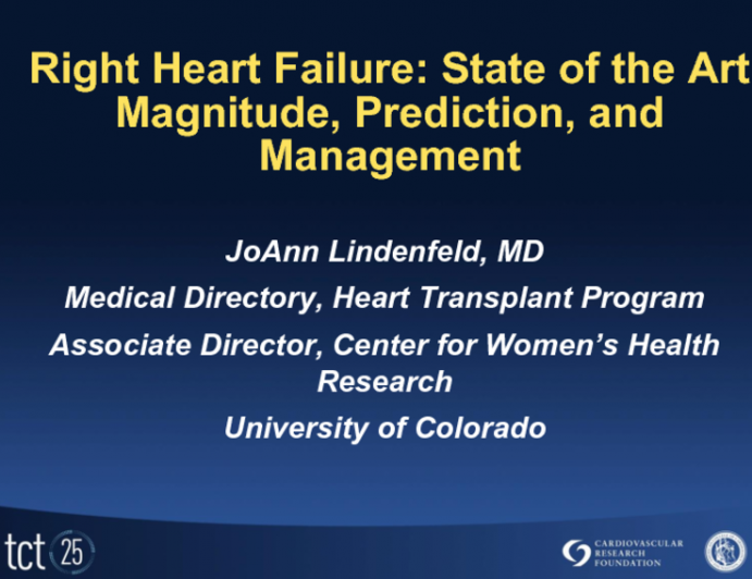 Right Heart Failure State of the Art:  Magnitude of the Problem, Prediction, Diagnosis and Management