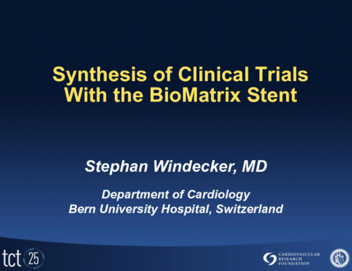 Synthesis of Clinical Trials with the Biomatrix Stent