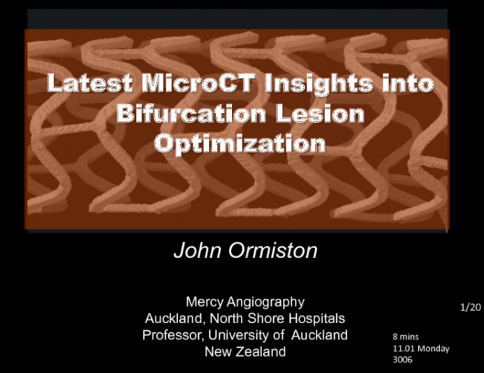 Latest Micro-CT Insights into Bifurcation Lesion Optimization