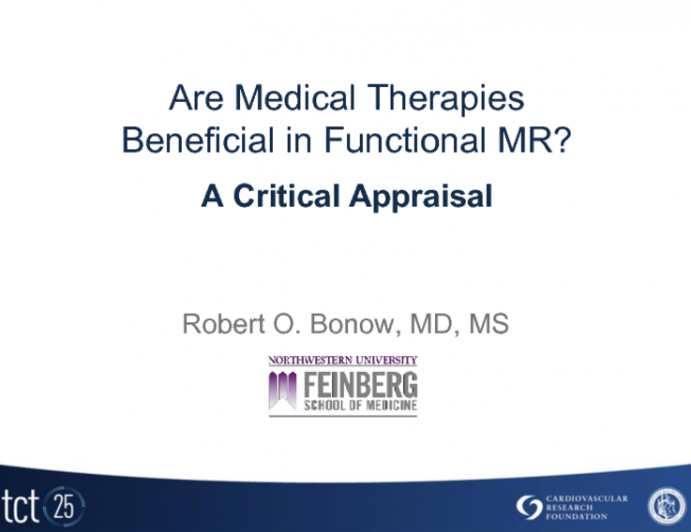 Are Medical Therapies Beneficial in Functional Mitral Regurgitation? A Critical Appraisal