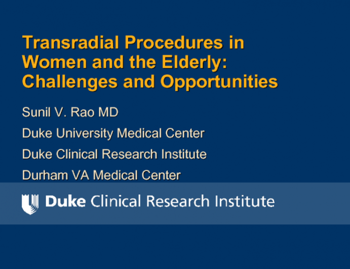 Transradial Procedures in Women and the Elderly: Challenges and Opportunities