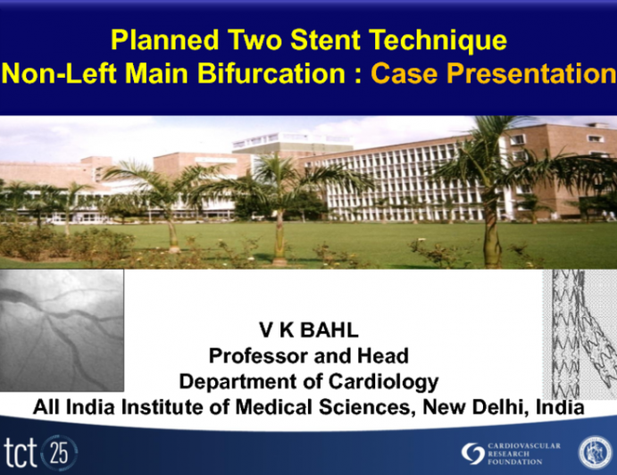 Planned 2-Stent Non-left Main Technique Case Presentation Case #2