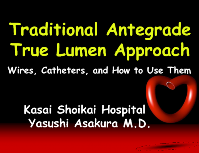 Traditional Antegrade True Lumen Approach I: Wires, Catheters, and How to Use Them