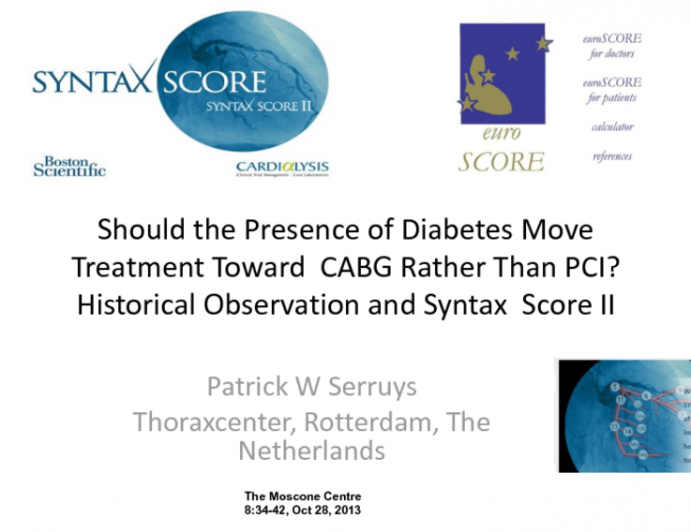 Should the Presence of Diabetes Move Treatment Toward CABG Rather Than PCI? Historical Observations and Syntax Score II