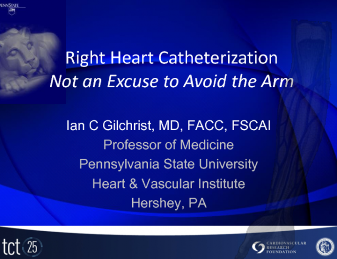 Right Heart Catheterization: Not an Excuse to Avoid the Arm