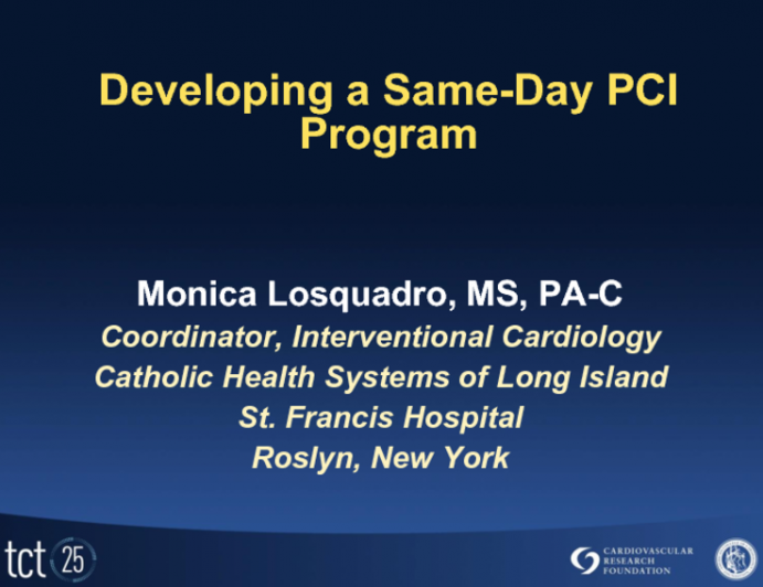 Developing a Same-Day PCI Program