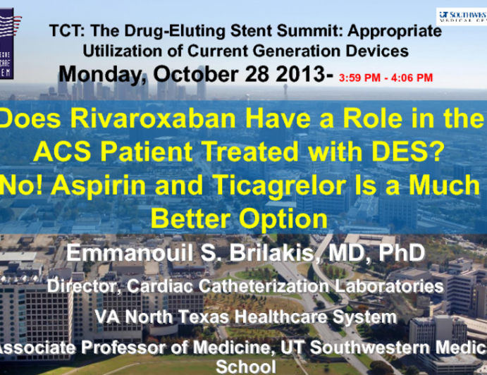 No! Aspirin and Ticagrelor Is a Much Better Option