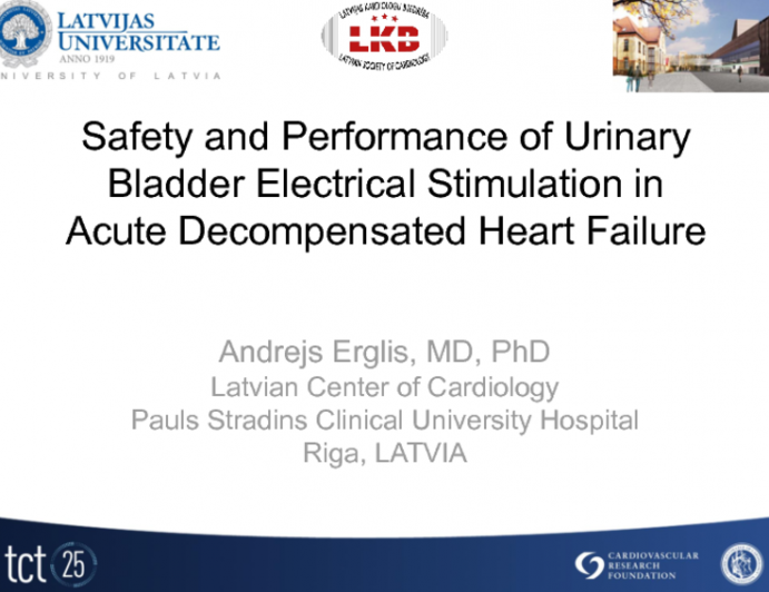 Safety and Performance of Urinary Bladder Electrical Stimulation in Acute Decompensated Heart Failure