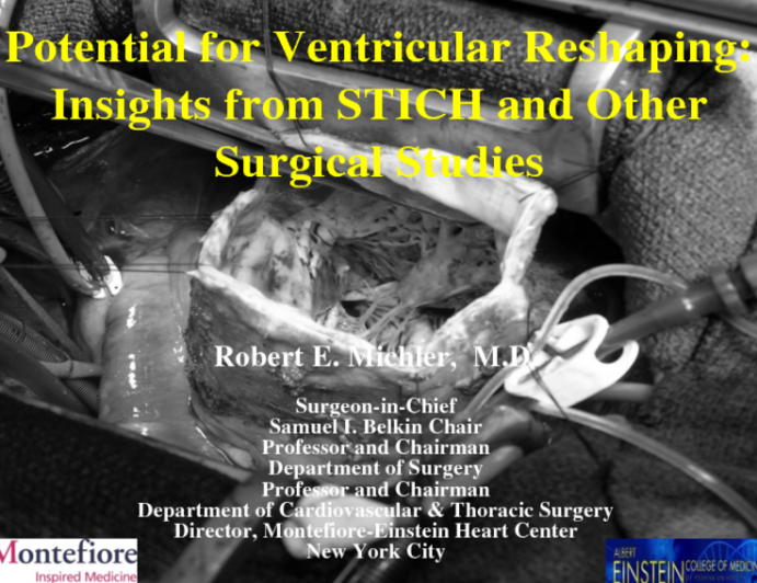 Potential for Ventricular Reshaping: Insights from STICH and Other Surgical Studies