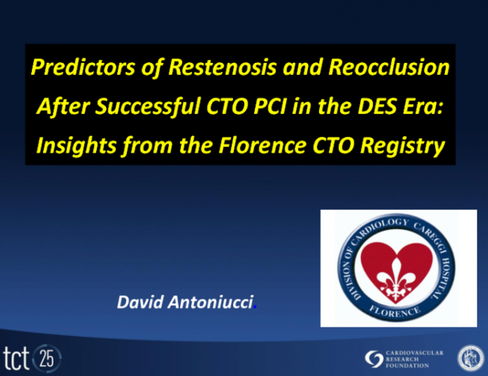 Predictors of Restenosis and Reocclusion After Successful CTO PCI in the DES Era: Insights from the Florence CTO Registry