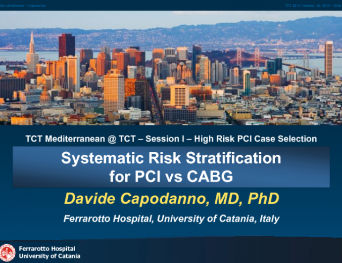 Systematic Risk Stratification for PCI vs CABG