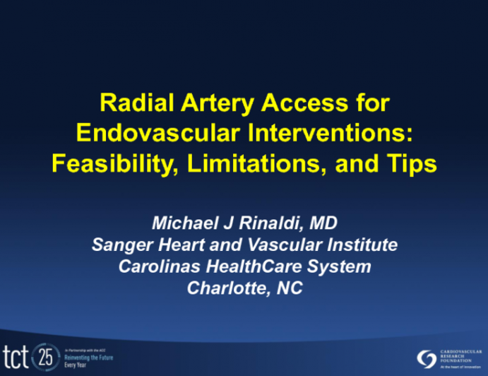 Radial Artery Access for Endovascular Intervention: Feasibility, Limitations, and Tips