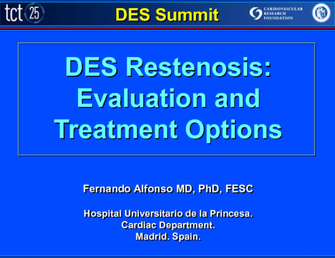 DES Restenosis: Evaluation and Treatment Options