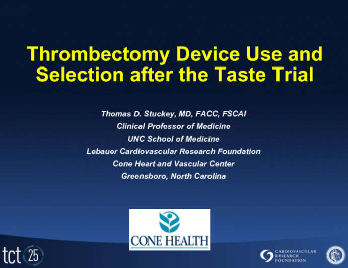 Editorial Comment: Thrombectomy Device Use and Selection After the TASTE Trial