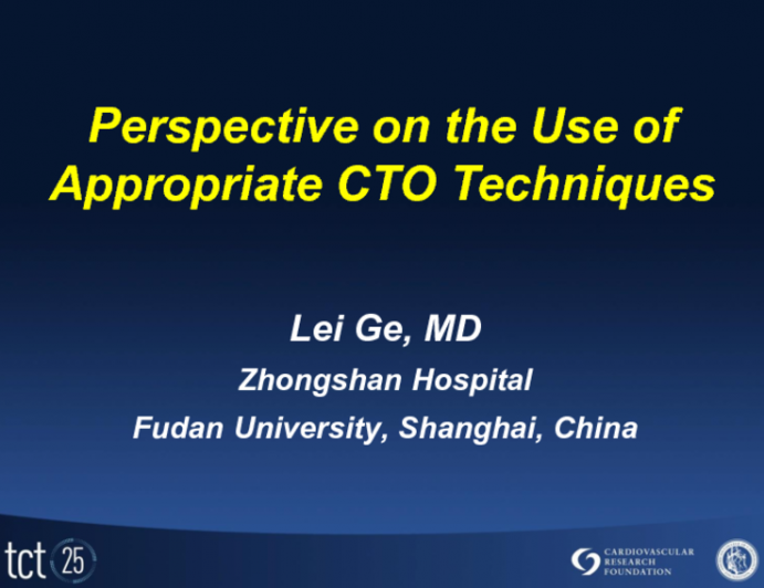 Spot Lecture: Perspective on the Use of Appropriate CTO Techniques