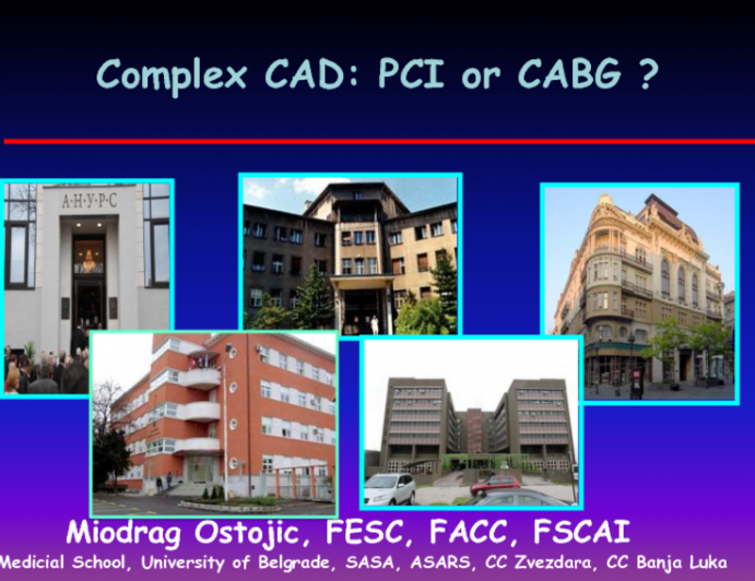 Case #1: Complex CAD:  PCI or CABG?