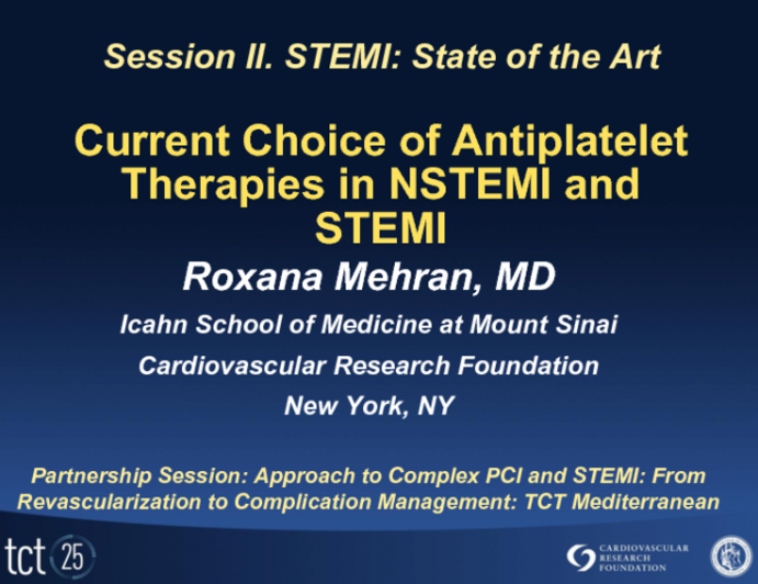 Current Choice of Antiplatelet Therapies in NSTEMI and STEMI