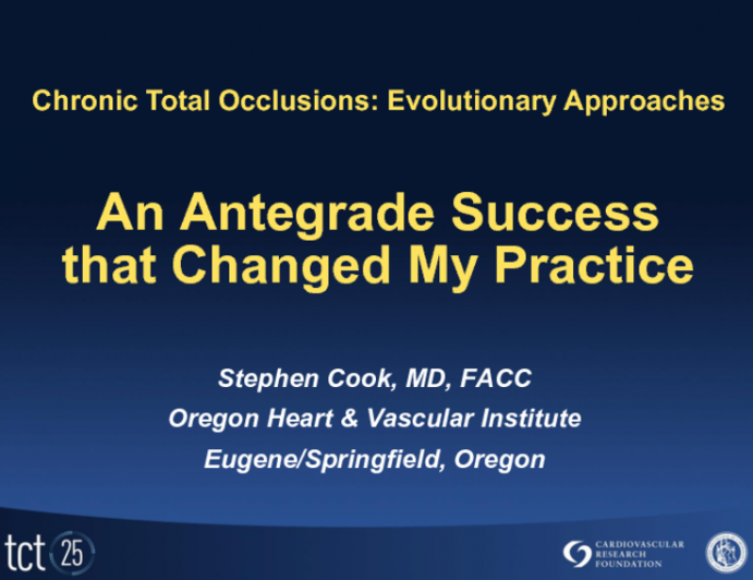 Case #1: An Antegrade Success that Changed My Practice