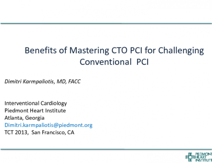 The CTO PCI Learning Curve (And Ancillary Benefits for non-CTO PCI Outcomes)