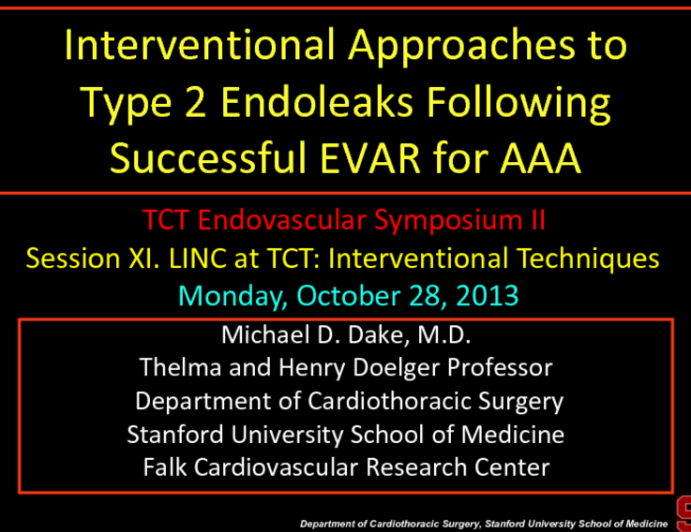 Interventional Approaches to Type 2 Endoleaks Following Successful EVAR for AAA