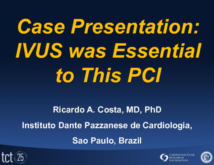 Case Presentation: IVUS was Essential to This PCI