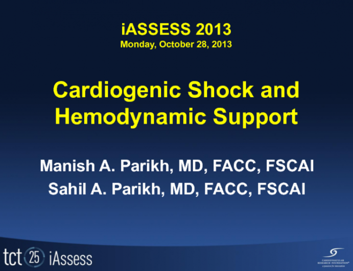 Cardiogenic Shock and Hemodynamic Support