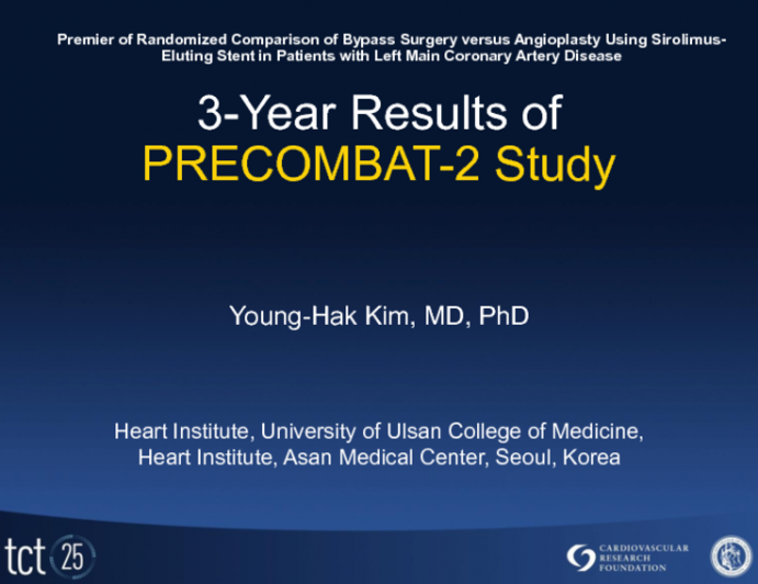 Everolimus-eluting Stents in Left Main Disease: Precombat II 3 Year Results