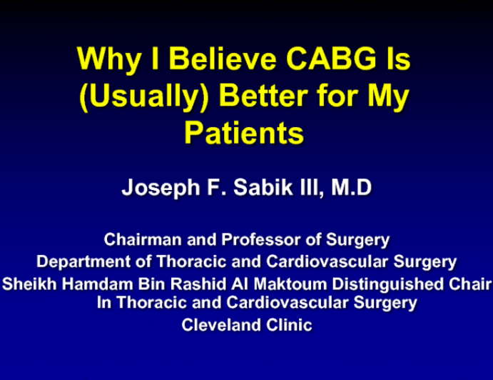 Why I Believe CABG Is (Usually) Better for My Patients