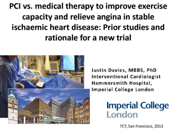 PCI vs. Medical Therapy to Improve Exercise Capacity and Relieve Angina in SIHD: Prior Studies and Rationale for a New Randomized Trial