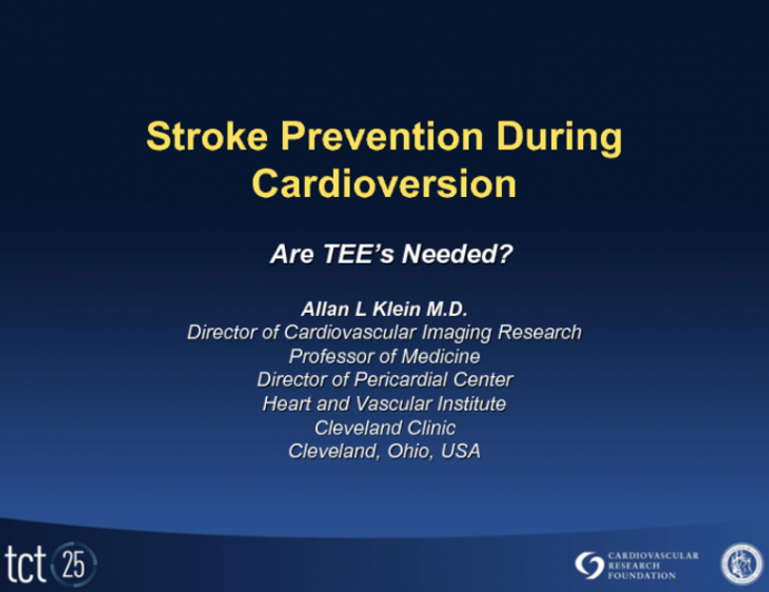 Stroke Prevention During Cardioversion: Are TEEs Needed?