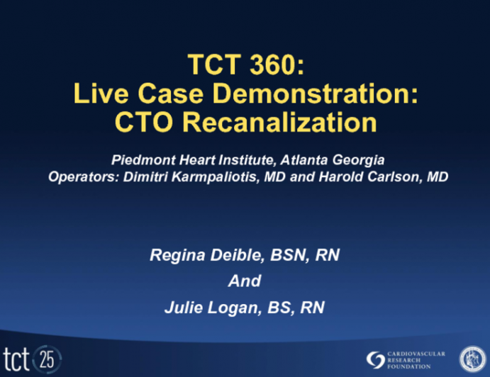 Case 2: Chronic Total Occulsion (Piedmont Heart Institute, Atlanta, GA)