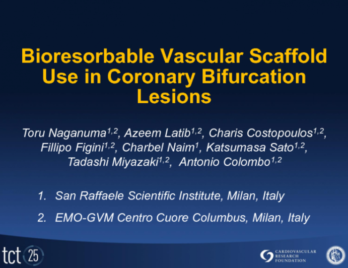 TCT-33. Bioresorbable Vascular Scaffold Use in Coronary Bifurcation Lesions